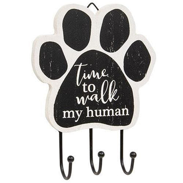 Paw Print Leash Hook 2 Asstd - The Fox Decor